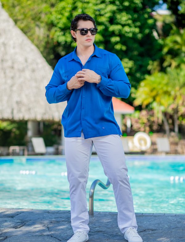 CAMISA CASUAL MANGA LARGA DE BOTONES CON DISEÑO DE COLECCION | 24796