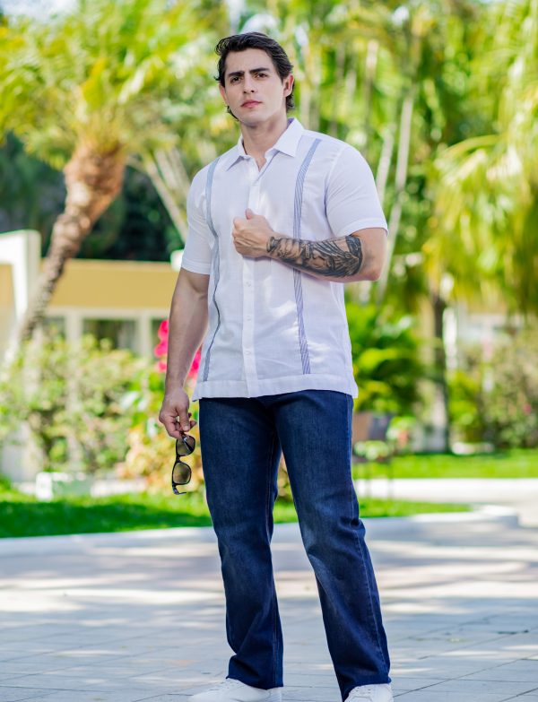 CAMISA CASUAL MANGA CORTA CON DISEÑO DE COLECCION | 24851