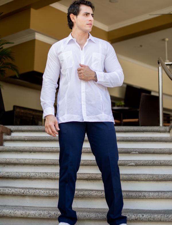 CAMISA CASUAL MANGA LARGA DE BOTONES CON DISEÑO DE COLECCION | 24965