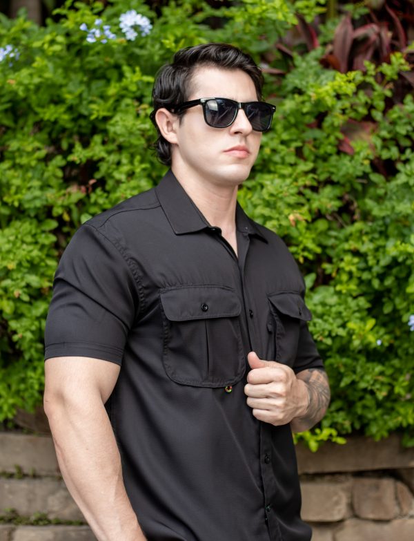 CAMISA CASUAL MANGA CORTA CON DISEÑO DE COLECCION | 24972