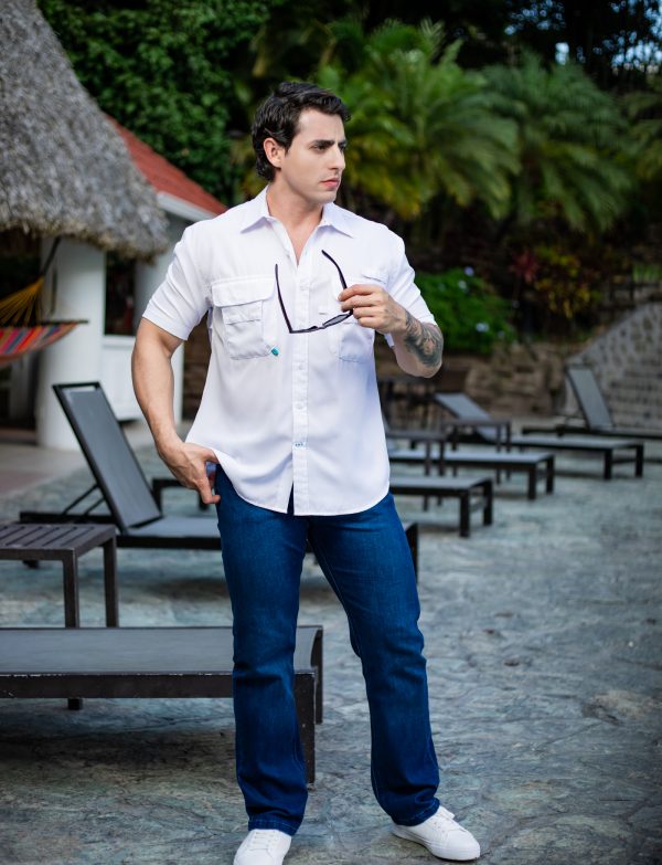 CAMISA CASUAL MANGA CORTA CON DISEÑO DE COLECCION | 24973