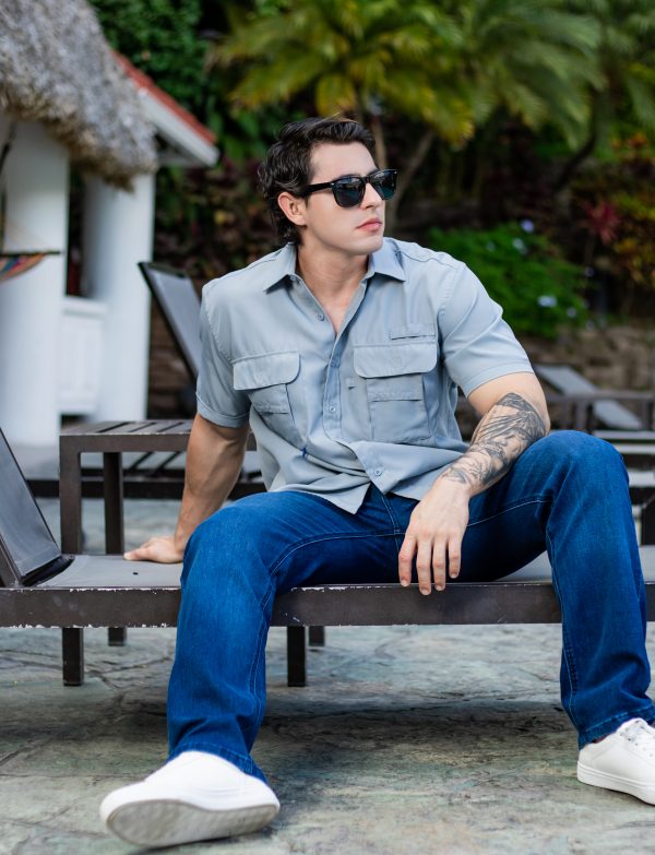 CAMISA CASUAL MANGA CORTA CON DISEÑO DE COLECCION | 24974