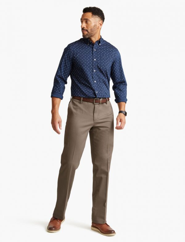 PANTALON CASUAL SIN PALETONES CON DISEÑO BASICO | 25068