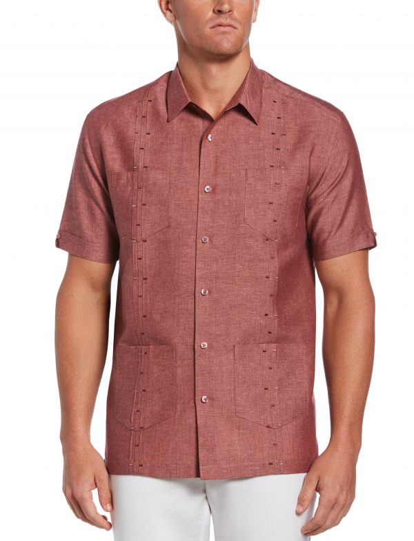 GUAYABERA MANGA CORTA CON DISEÑO DE COLECCION | 25078