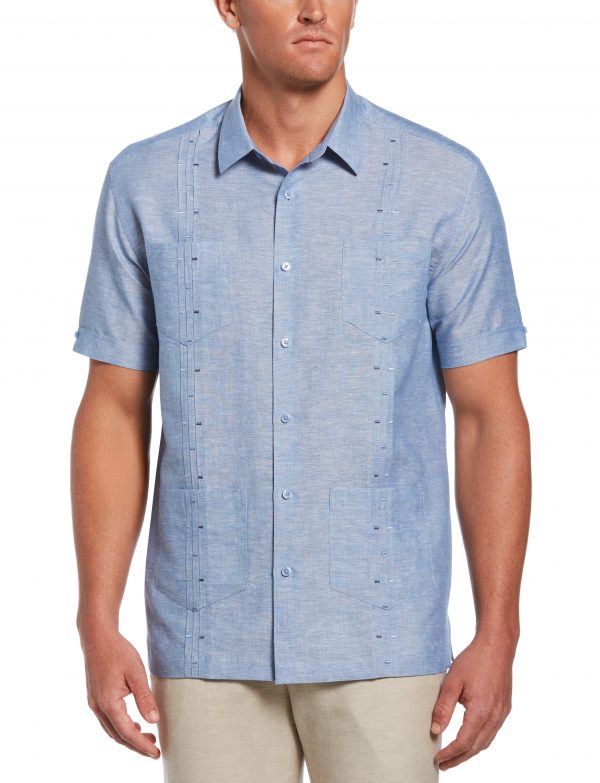 GUAYABERA MANGA CORTA CON DISEÑO DE COLECCION | 25086